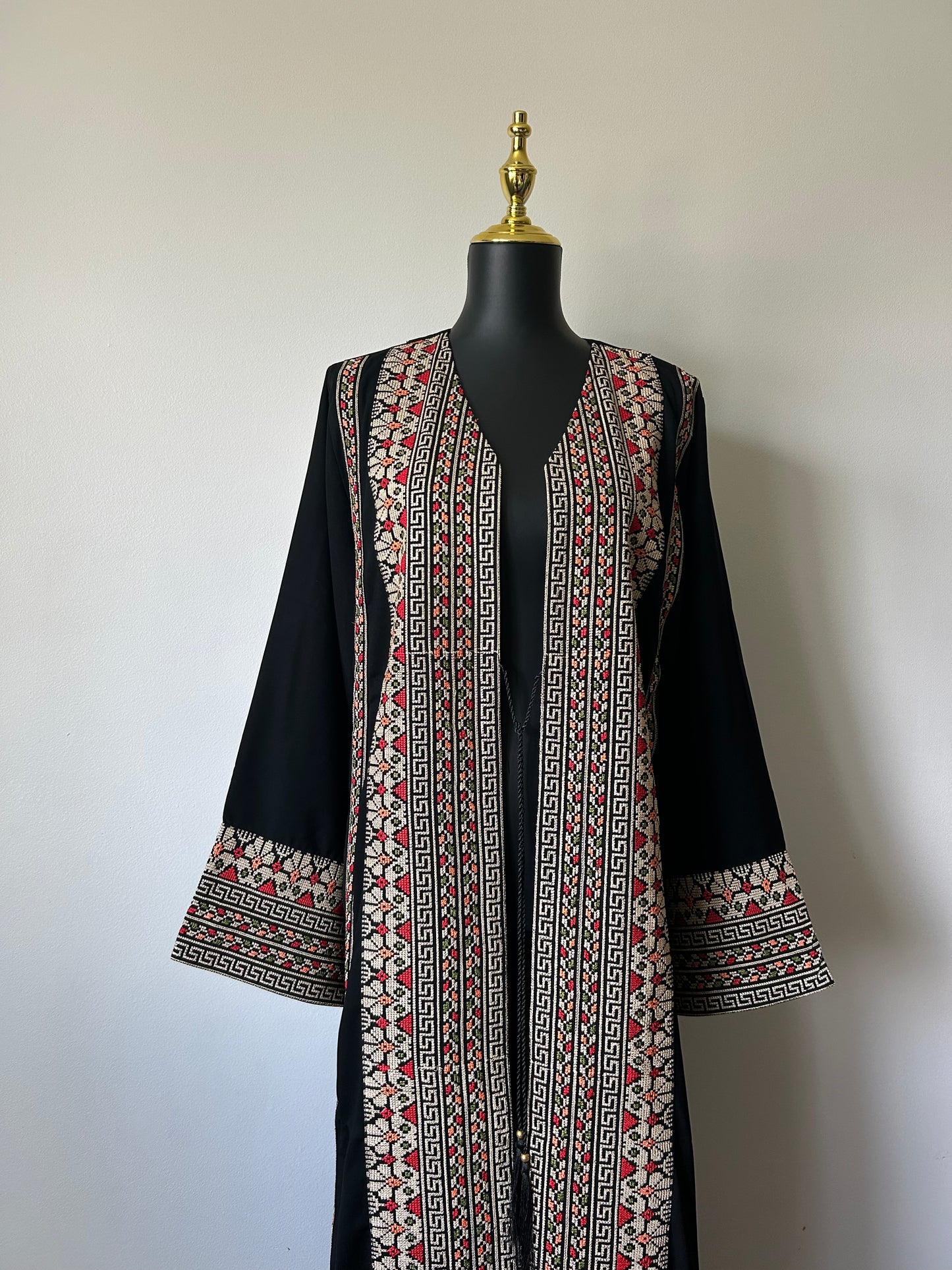 Palestinian Open Cardigan With Tatreez