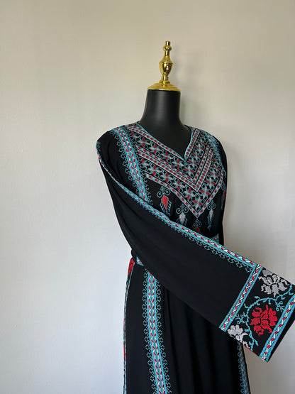 Traditional Palestinian Thobe (Front/Back Tatreez)