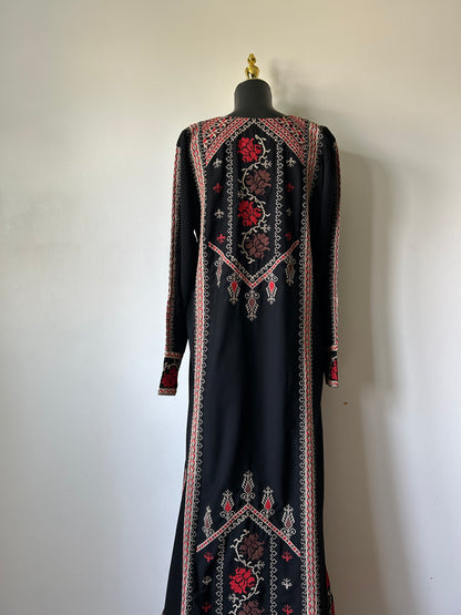 Traditional Palestinian Thobe (Front/Back Tatreez)