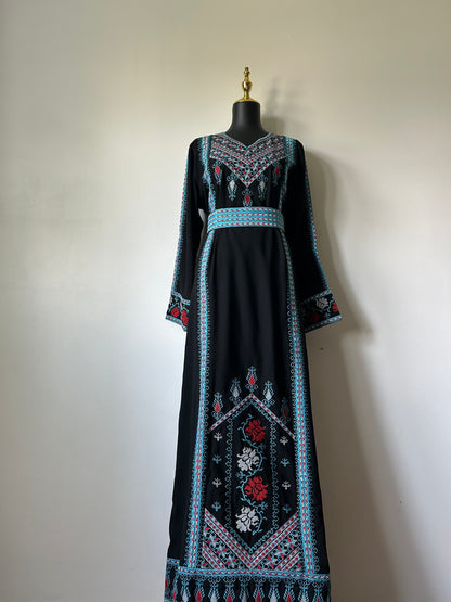 Traditional Palestinian Thobe (Front/Back Tatreez)