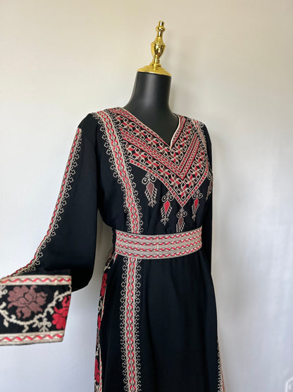 Traditional Palestinian Thobe (Front/Back Tatreez)