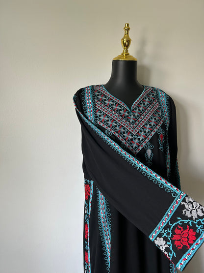 Traditional Palestinian Thobe (Front/Back Tatreez)