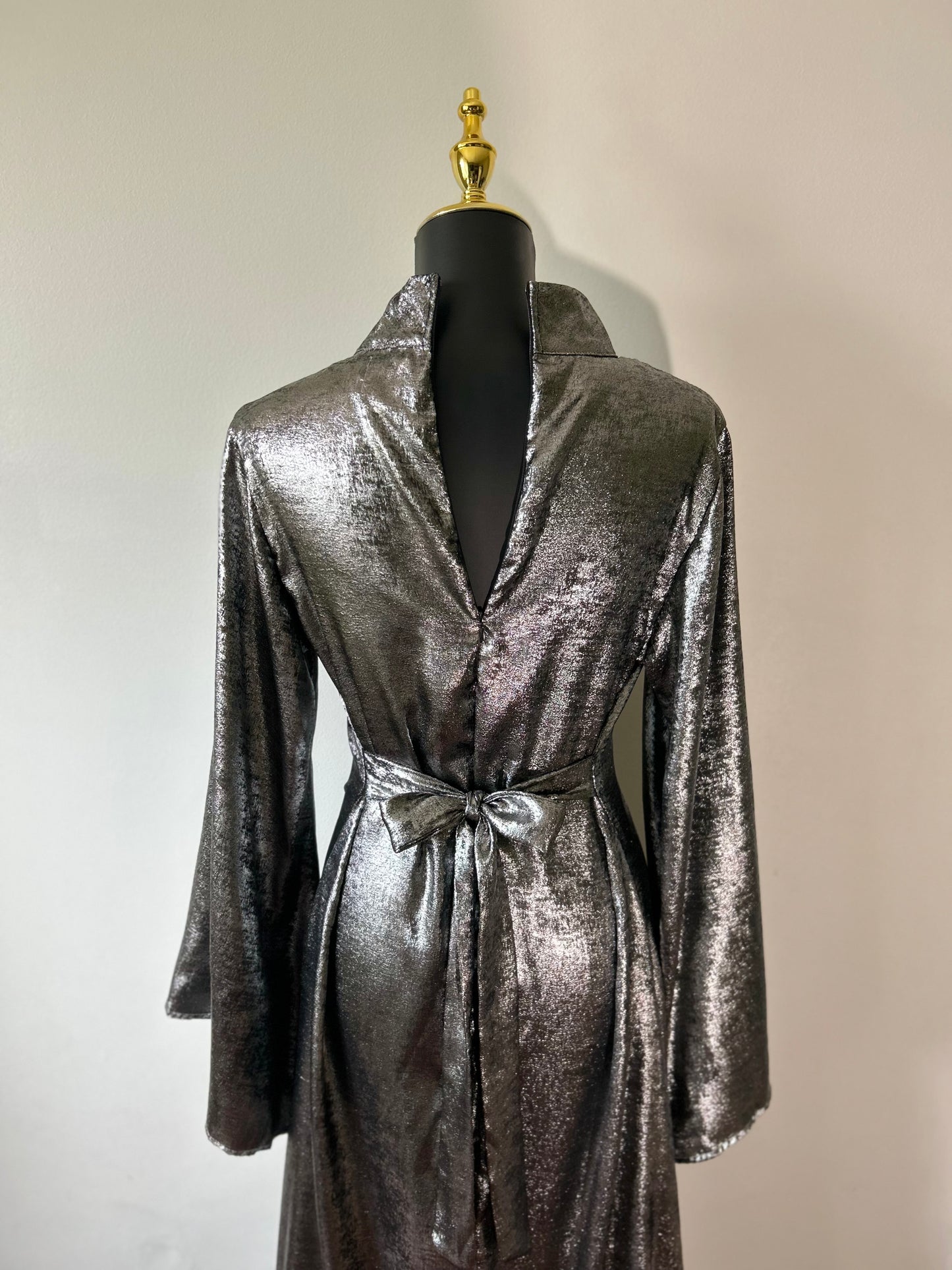 Shiny Abaya Dress ~ Silver