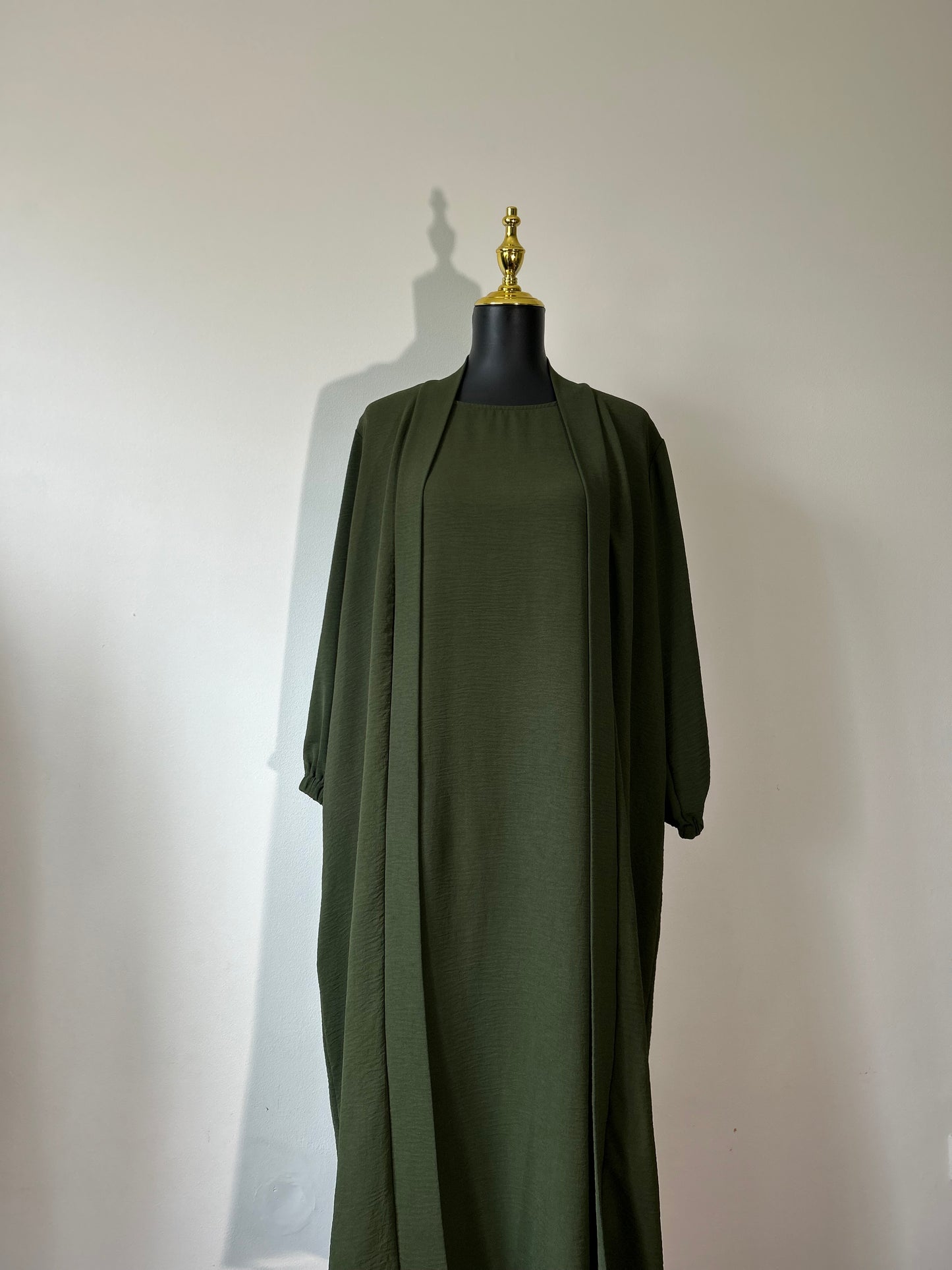 Olive Green ~ Solid Color Abaya Set