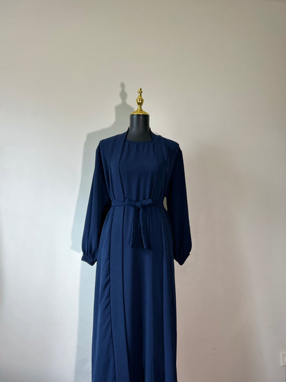 Navy Blue ~ Solid Color Abaya Set
