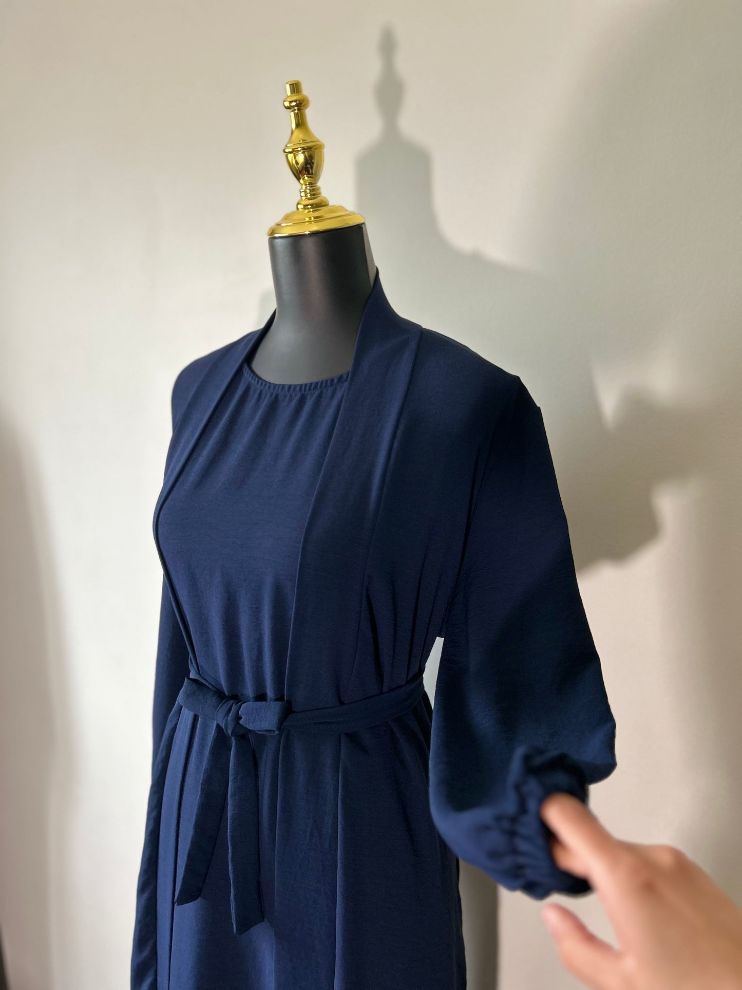 Navy Blue ~ Solid Color Abaya Set