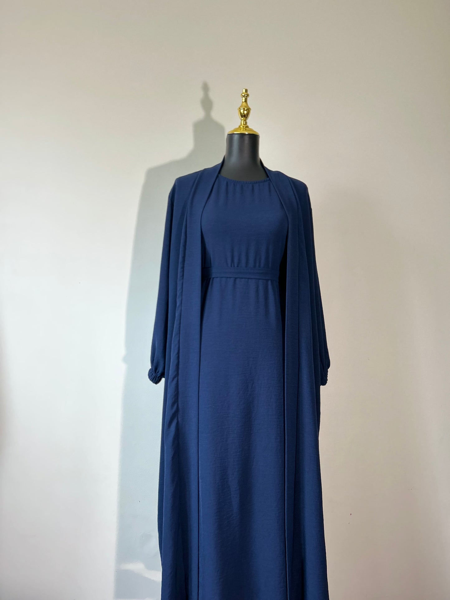 Navy Blue ~ Solid Color Abaya Set