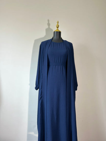 Navy Blue ~ Solid Color Abaya Set
