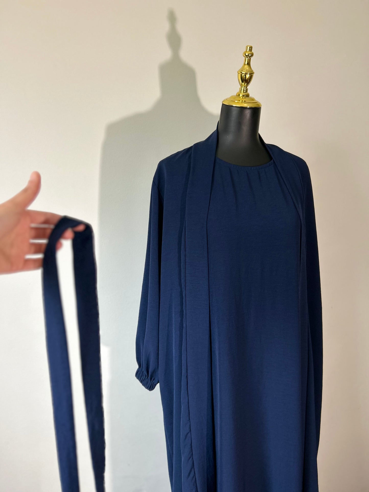 Navy Blue ~ Solid Color Abaya Set