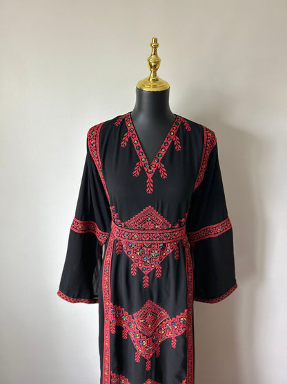 Traditional Palestinian V-Neck Thobe