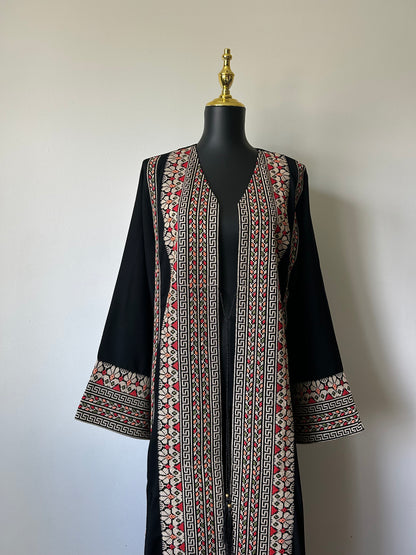 Palestinian Open Cardigan With Tatreez