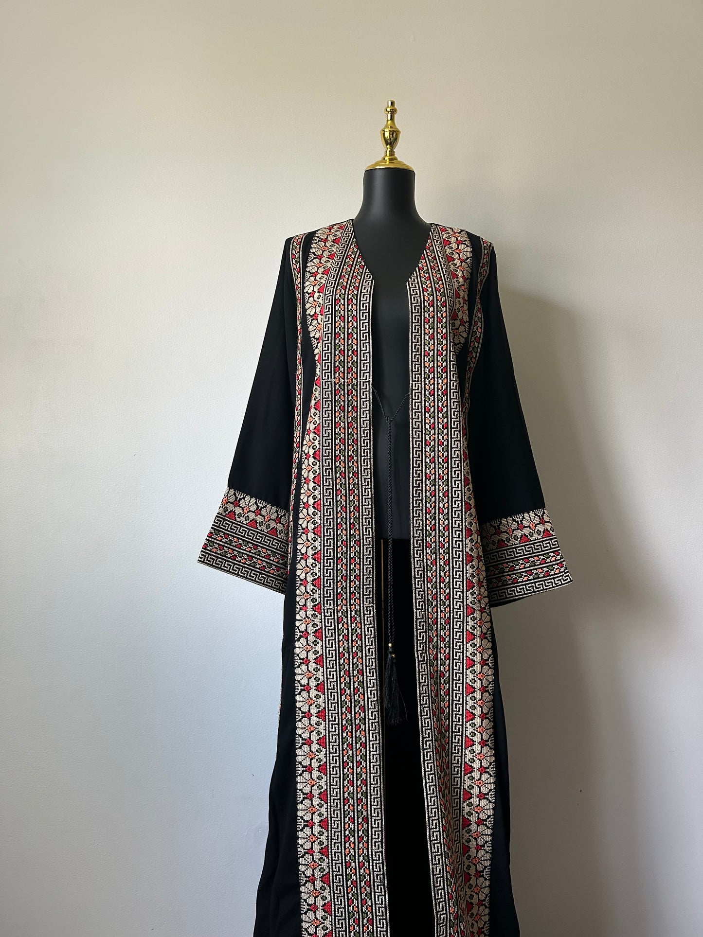 Palestinian Open Cardigan With Tatreez