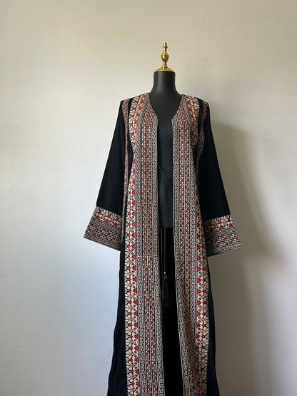Palestinian Open Cardigan With Tatreez